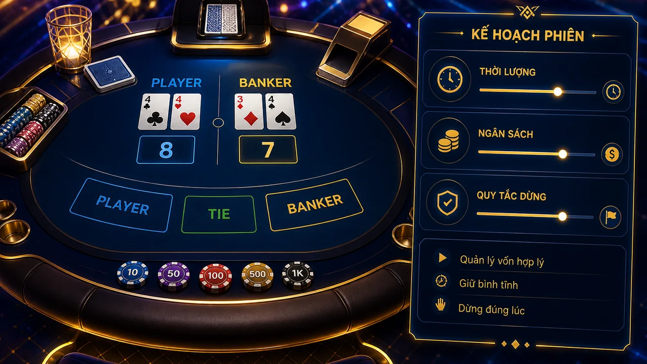 Học baccarat qua một vòng mẫu: cách học baccarat cơ bản và quản lý ngân sách qh88